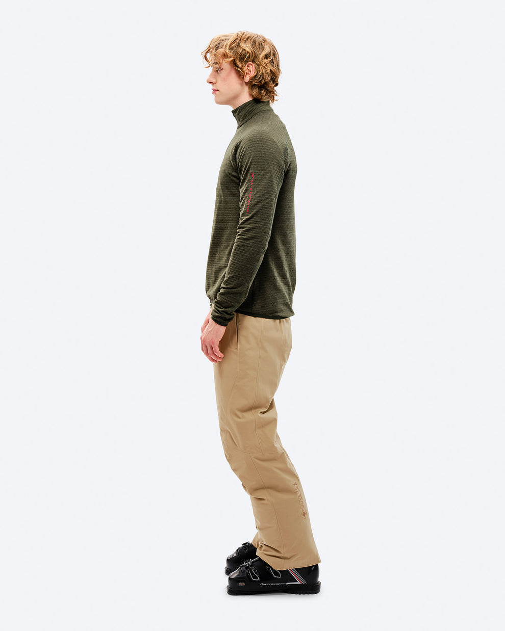 The Mountain Studio Mens Light Tech Fleece Half Zip