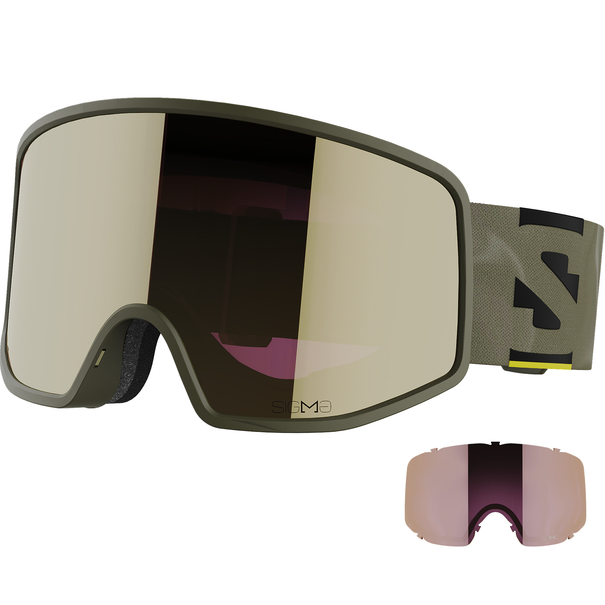 Salomon Sentry Pro Sigma 1Lens Olive Nght_S Black Gold Groen One